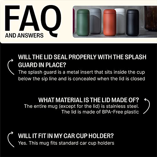 8 oz Vacuum-Insulated Stainless Steel Travel Mug with Ceramic Interior U5375