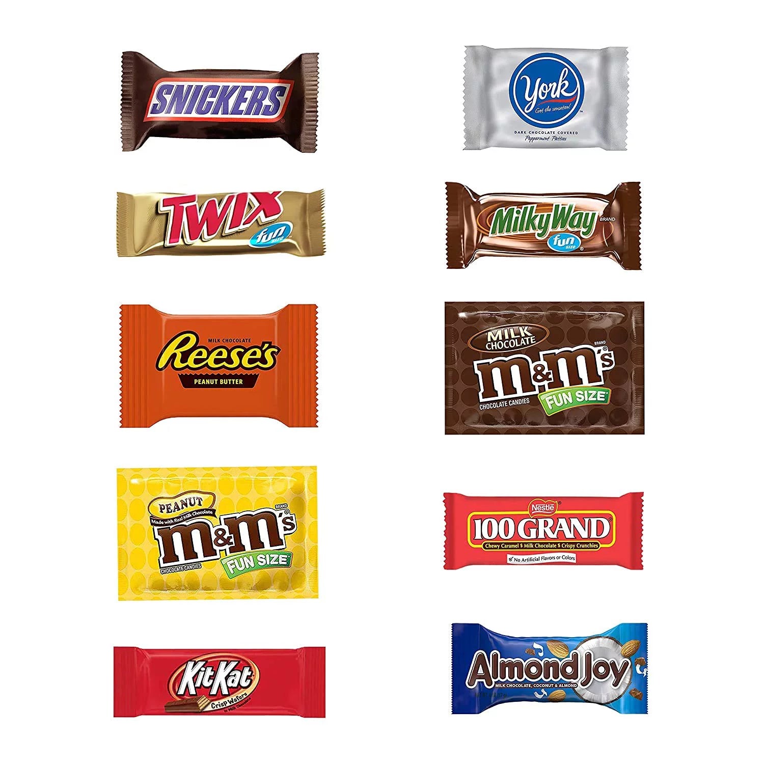 Bulk Chocolate 5.6 Lb Mini Christmas Candy Bars Variety Pack N8318