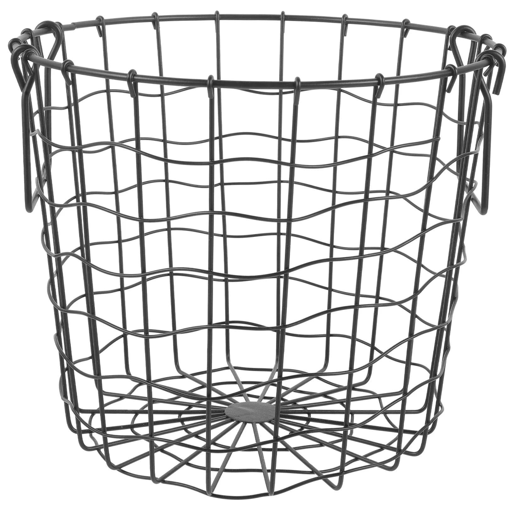 Round Iron Firewood Storage Basket (black) A812726