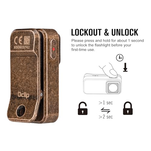 Rechargeable EDC Flashlight 300 Lumens Compact Pocket Clip Light with USB C Charging L741