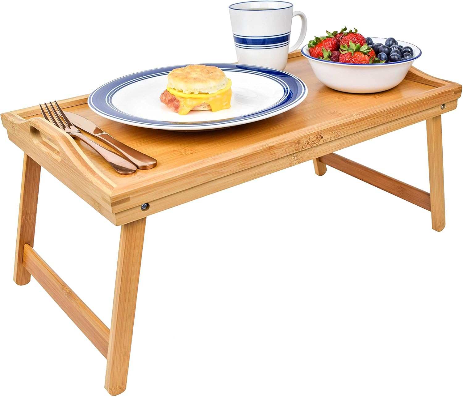 Large Organic Bamboo Folding Serving Tray D74074