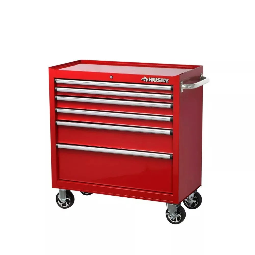 36 IN. 6-Drawer Red Roller Cabinet Tool Chest E776262