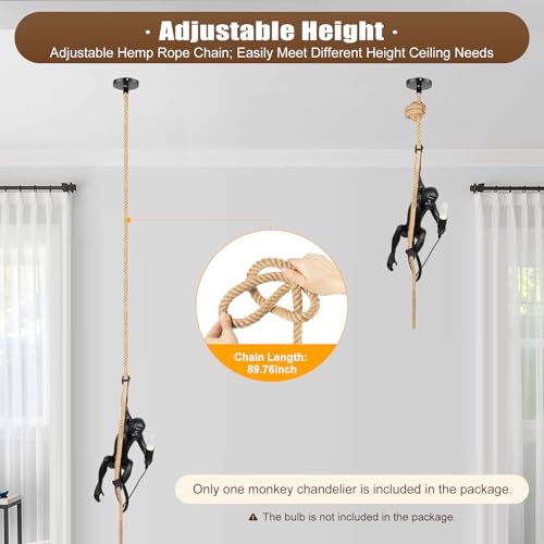 Gold Resin Hemp Rope Pendant Light L459949