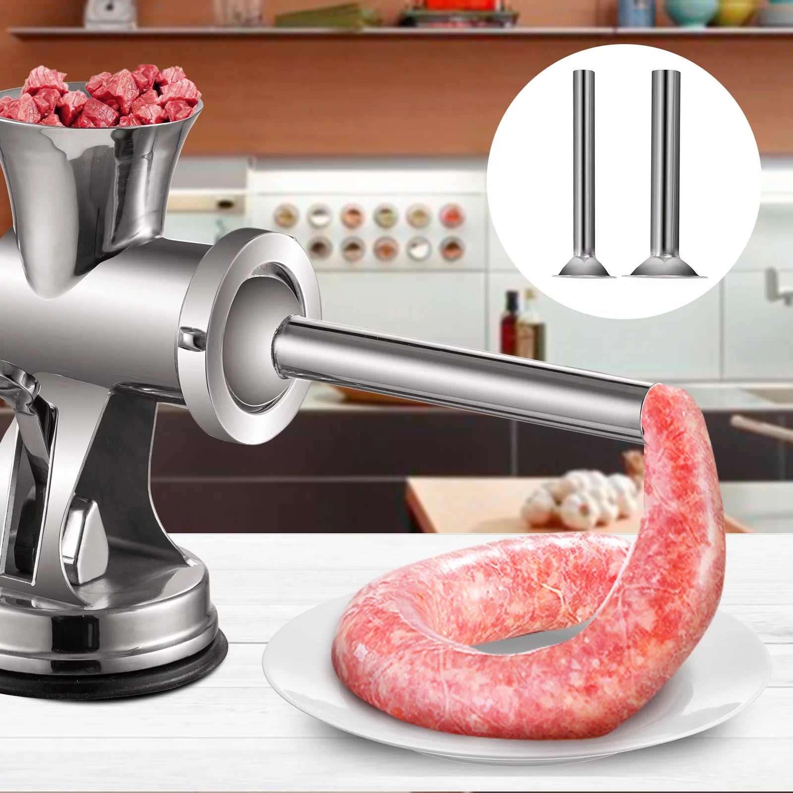 Hand Operated Stainless Steel Manual Meat Grinder C7888