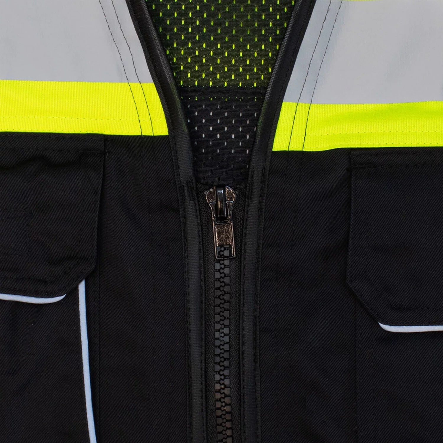 Black Surveyors Class 1 Vest with Tablet Pocket B919