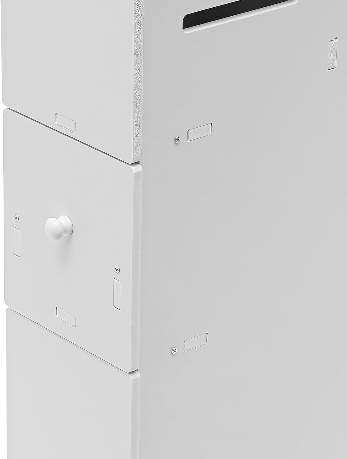 White Slim Rolling Bathroom Storage Cabinet K967886