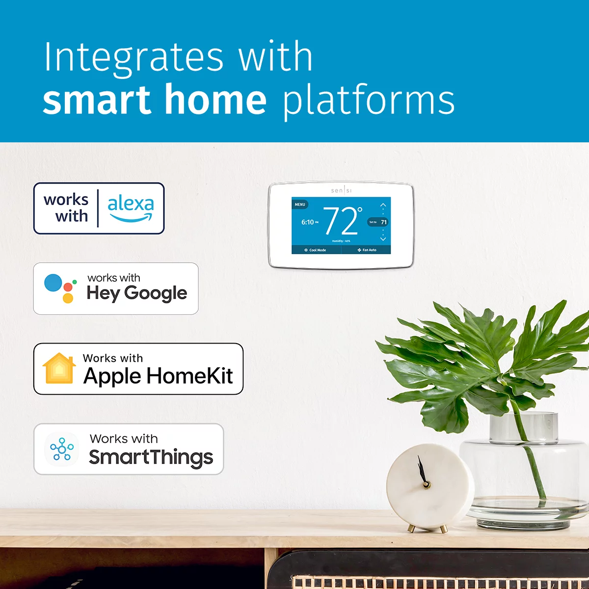 Black Smart Programmable Wi-Fi Thermostat R476