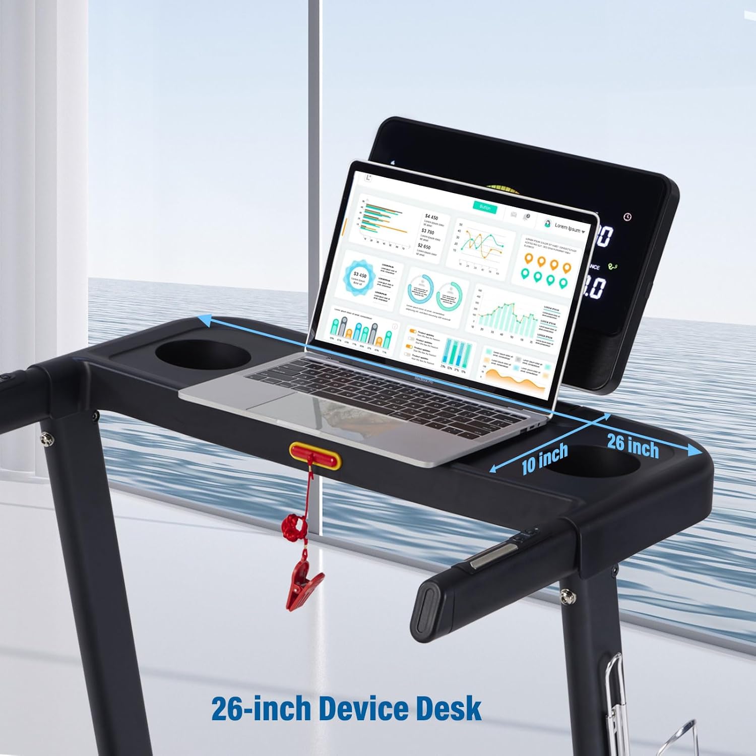 350 lbs Capacity 3.0HP Treadmill with Incline R53563