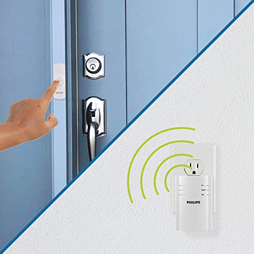 Wireless Doorbell Kit with 2 Push Buttons, White X695