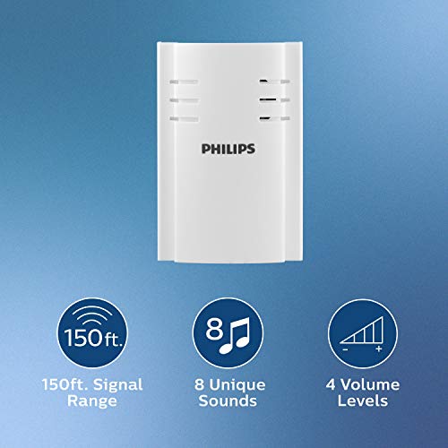 Wireless Doorbell Kit with 2 Push Buttons, White X695