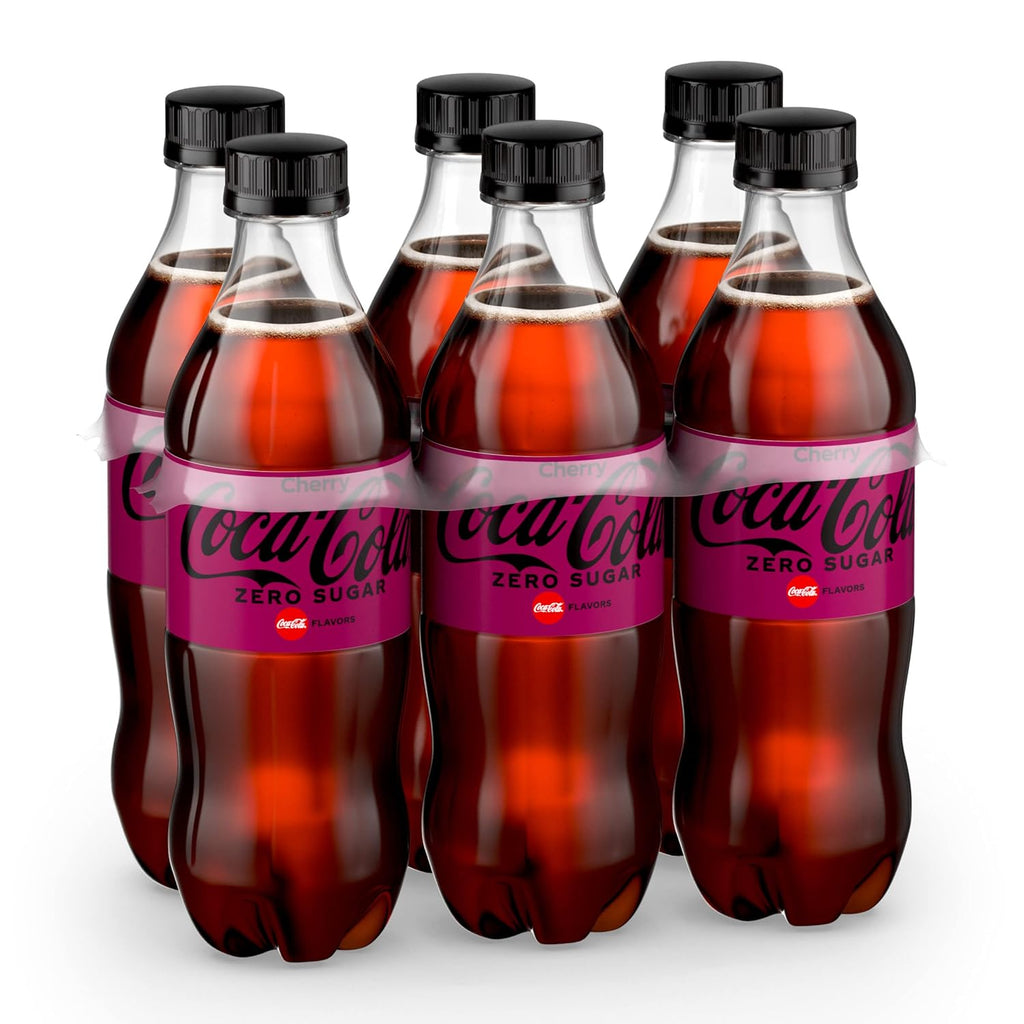 Cherry Coke Zero Sugar Soda Soft Drink, 16.9 fl oz, 12 Pack M948