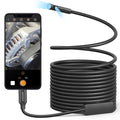 16.5ft Semi-Rigid Dual Lens USB Endoscope Camera with 8 Adjustable LED Lights N732
