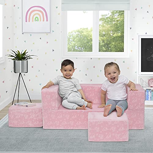Grey Modular Foam Sofa with 2 Ottomans T6705