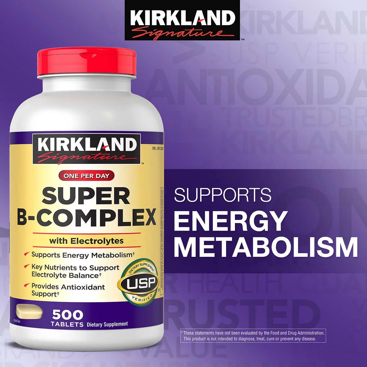 500 Tablets B-Complex with Electrolytes C9289