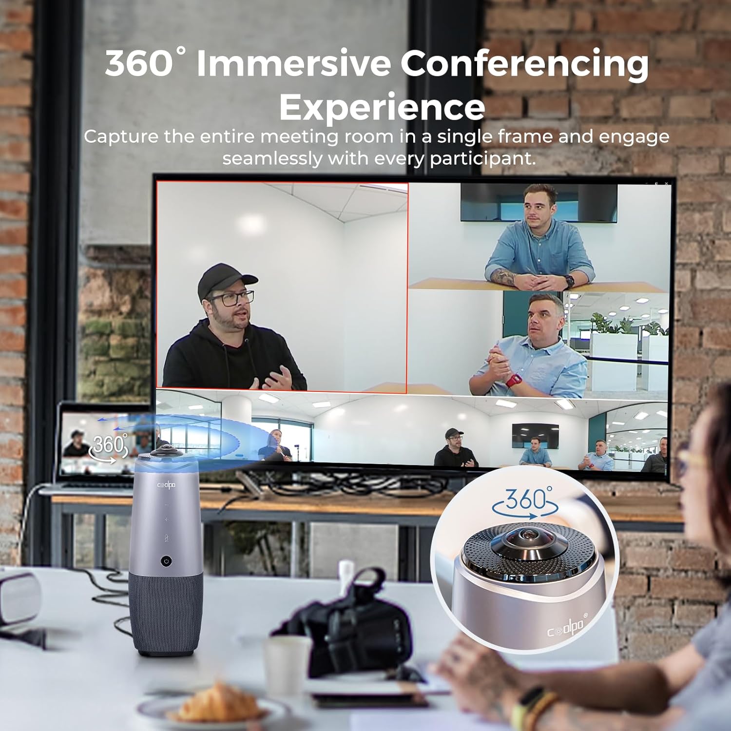4K All-in-one Conference Room Camera with Speaker, Microphone D264