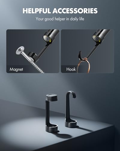 16.5ft Semi-Rigid Dual Lens USB Endoscope Camera with 8 Adjustable LED Lights N732