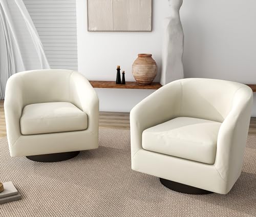 Flax Khaki Fabric Swivel Barrel Accent Chair R207