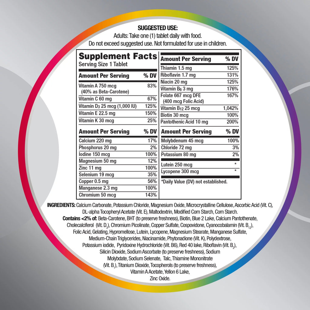 325 Ct Multivitamin for Adults 50 Plus Q371