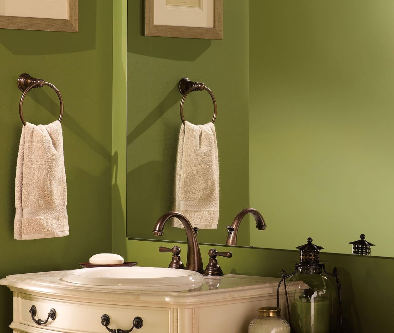 Oil Rubbed Bronze Two-Handle Widespread High-Arc Bathroom Faucet U851948