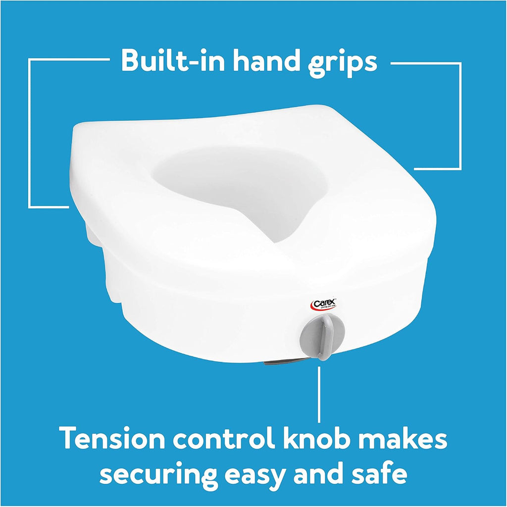 White 5 Inch Raised Toilet Seat X6253