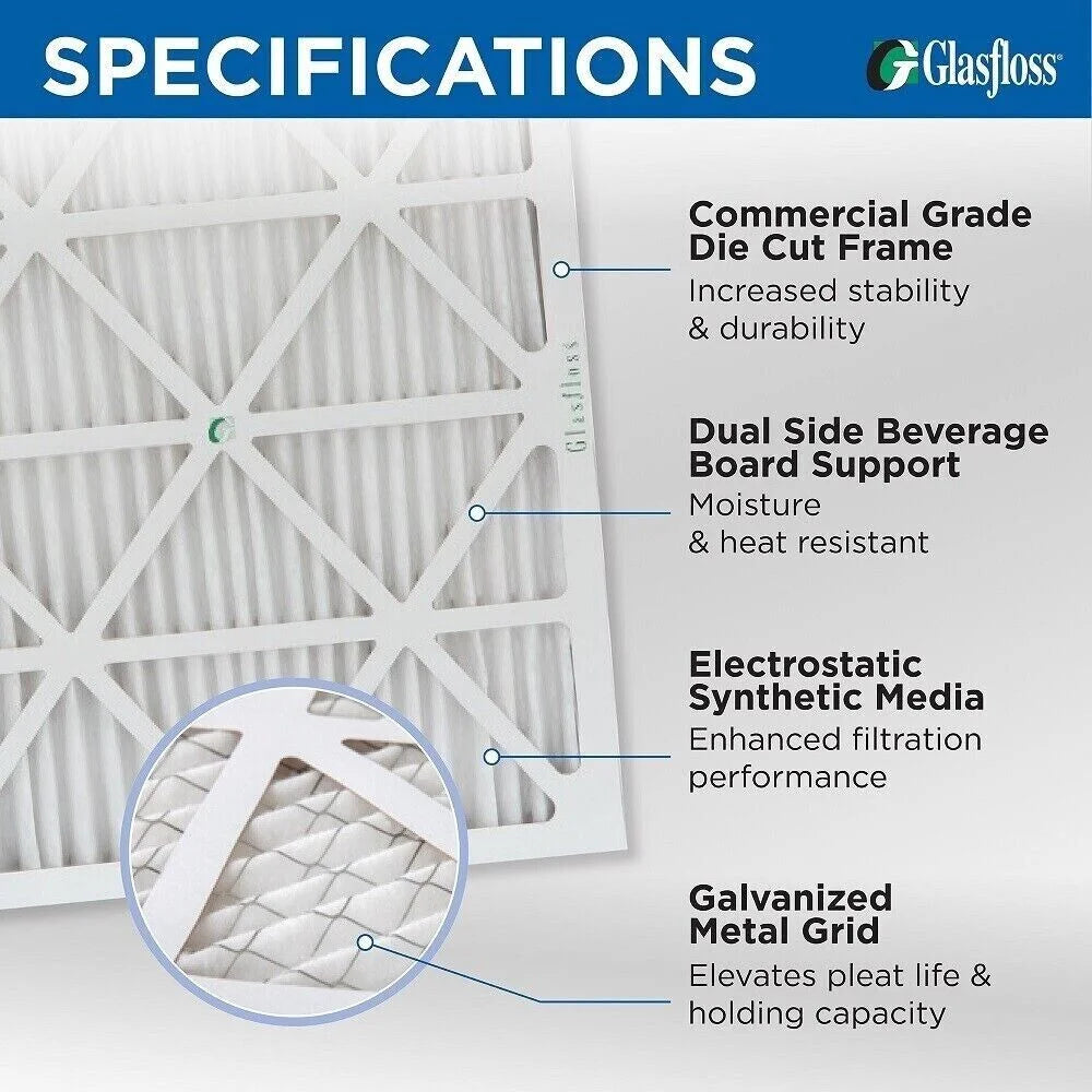 MERV 13 Pleated AC Furnace Air Filters 6 Pack S54763