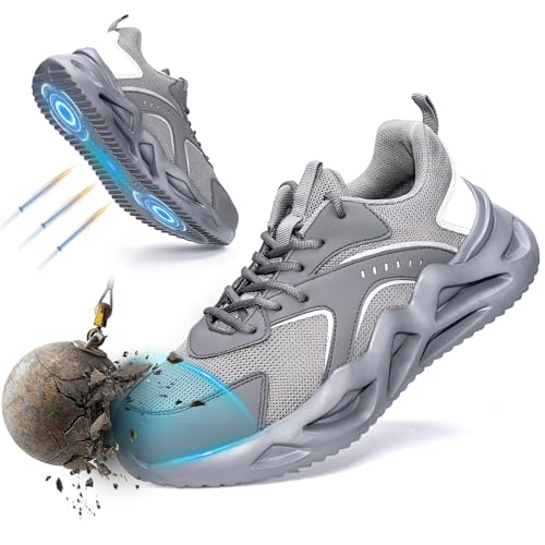 Steel Toe Work Safety Shoes Lightweight Breathable Sneakers S129