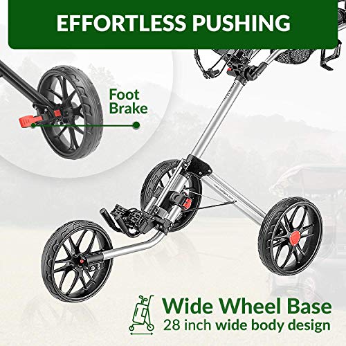 Deluxe Quad-Fold Golf Push Cart R786