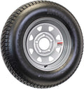 ST205/75D15 15 in. Load C 5 Lug Silver Spoke Wheel Trailer Tire On Rim E13884
