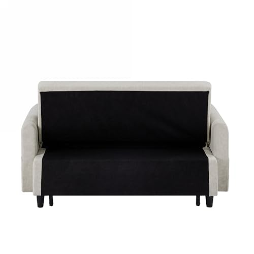 Gray 3 in 1 Convertible Sleeper Sofa Futon Couch Pullout Bed with Storage Pockets Y651277