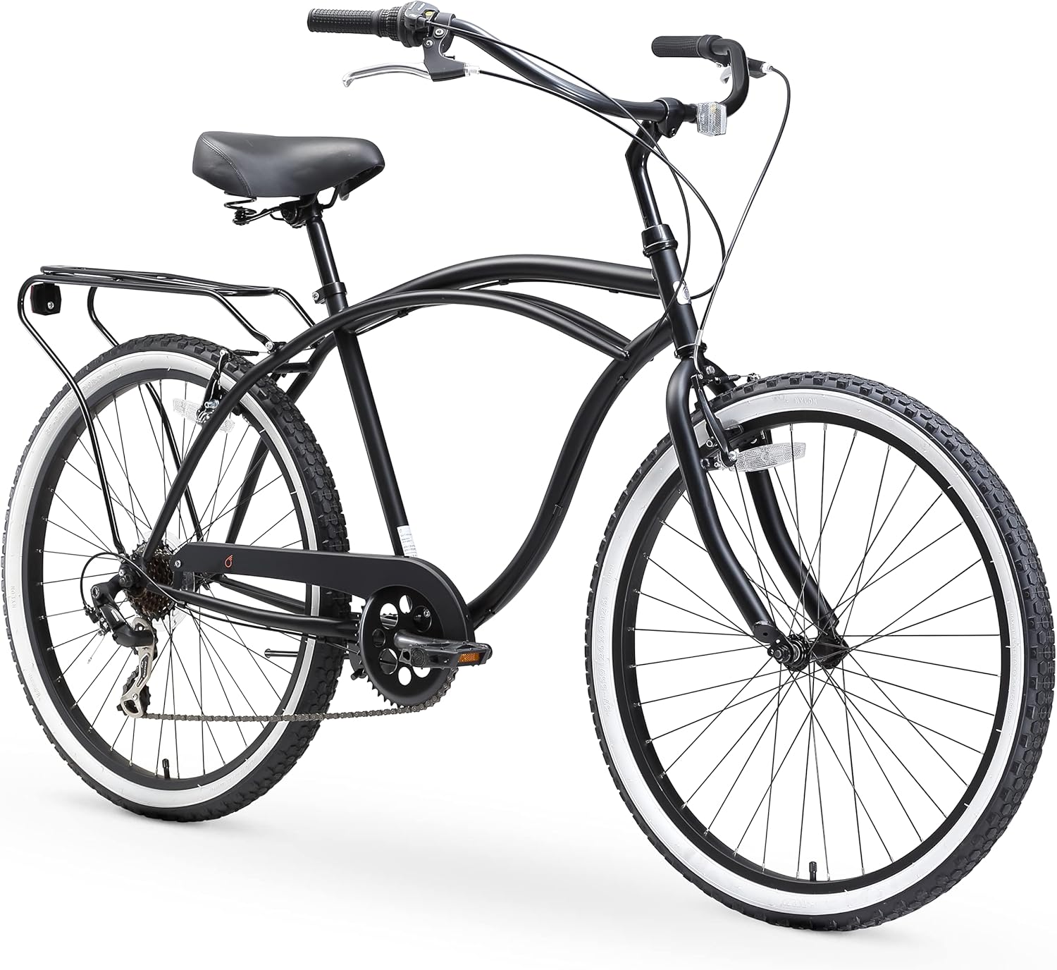 7-Speed 26 Inch Beach Cruiser Bikes with Rear Racks U507385