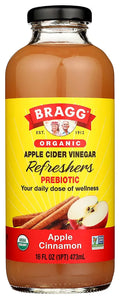 Organic Apple Cider Vinegar Drink Apple Cinnamon 16 fl oz Pack of 4 G1305
