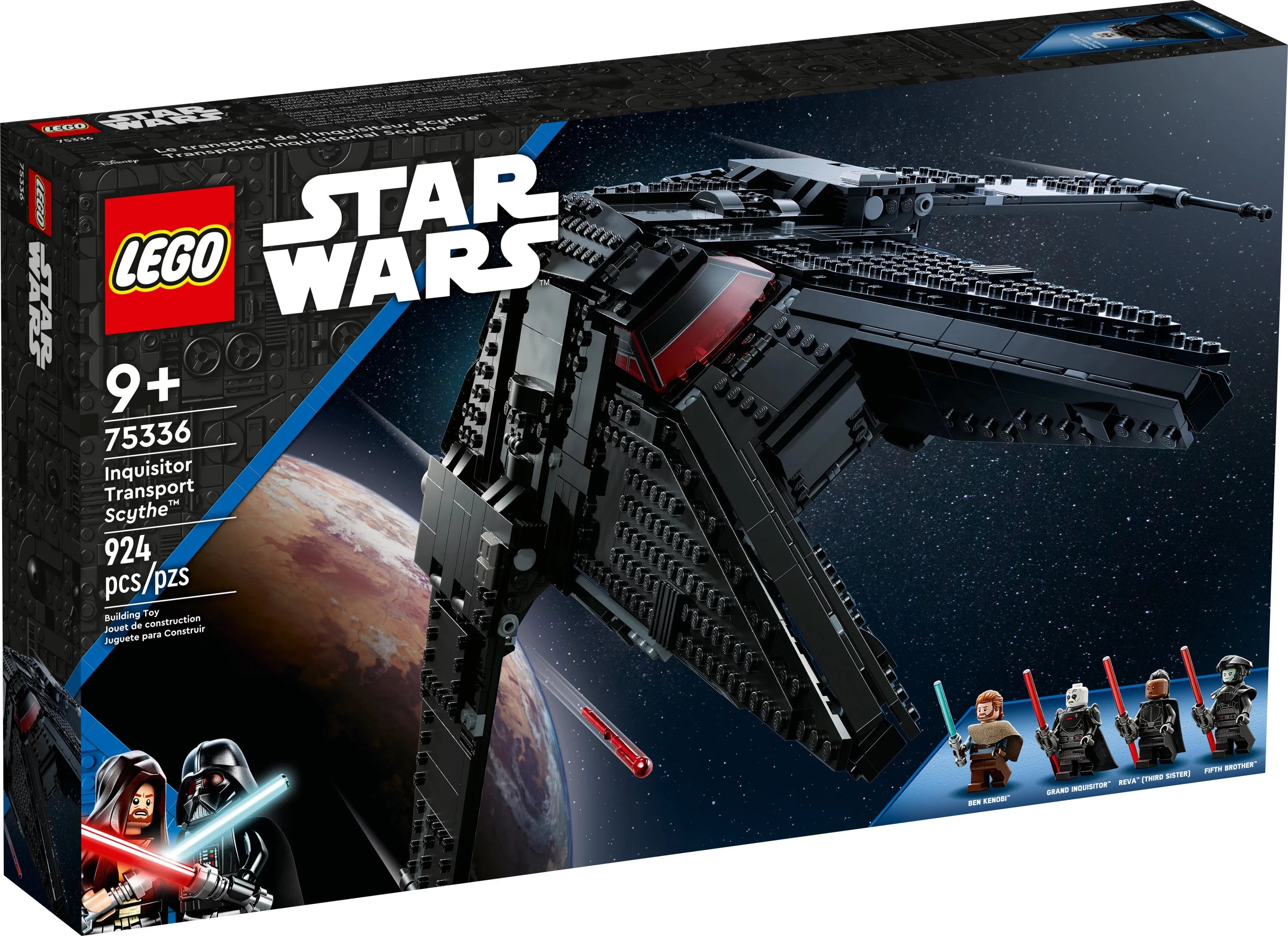 Buildable Toy Starship with Blue and Double-Bladed Red Lightsabers E9384
