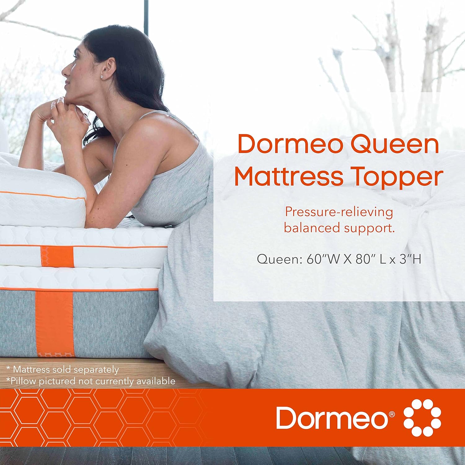 Queen Size Mattress Topper and Waterproof Mattress Protector Bundle A305