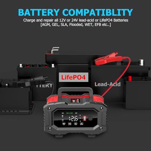 20A 12V/24V LiFePO4 Lead Acid Fully Automatic Battery Charger J498