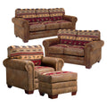 4-piece Microfiber Sofa Set in Brown U211