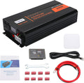 3000W Pure Sine Wave Power Inverter DC 12V to AC 120V with LCD Digital Display Remote Control USB Port Q28126