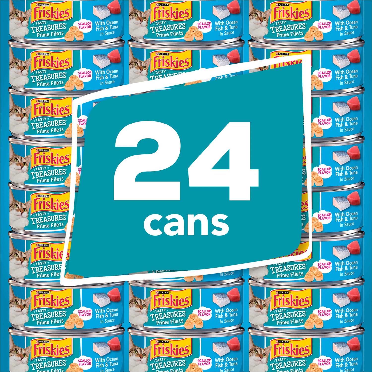 Friskies Wet Cat Food with Ocean Fish, Tuna, and Scallop Flavor I546606