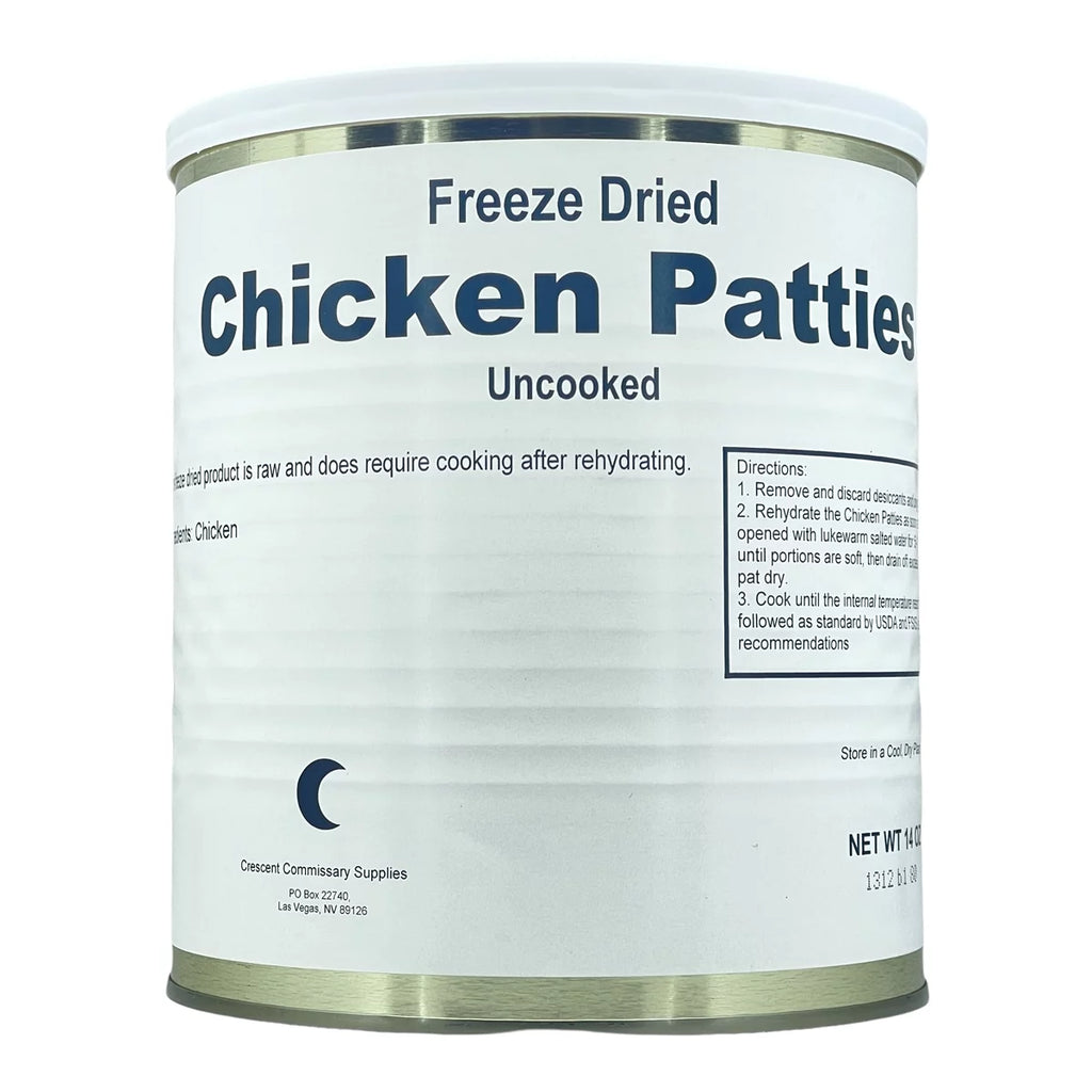 6 Cans Uncooked Freeze Dried Chicken Patties S5974