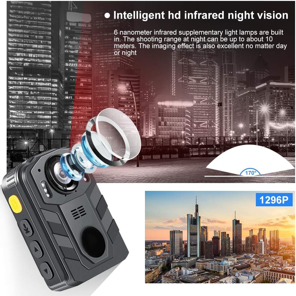 1296P HD Body Camera with 2 Inch Display, 32GB Memory B226909