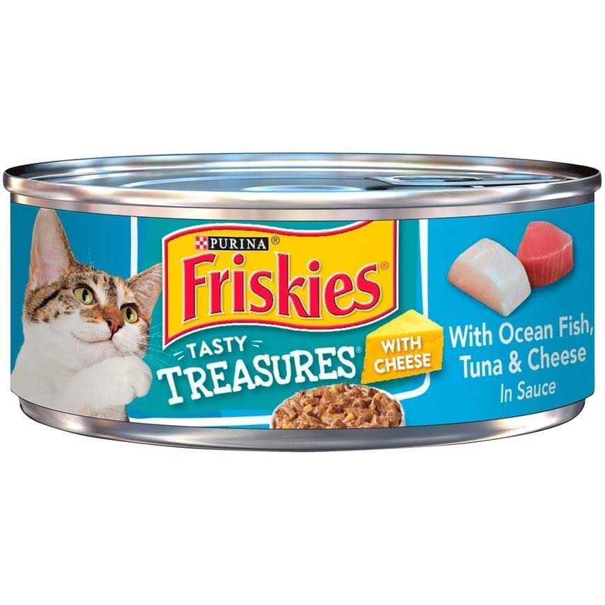 Friskies Wet Cat Food with Ocean Fish, Tuna, and Scallop Flavor I546606