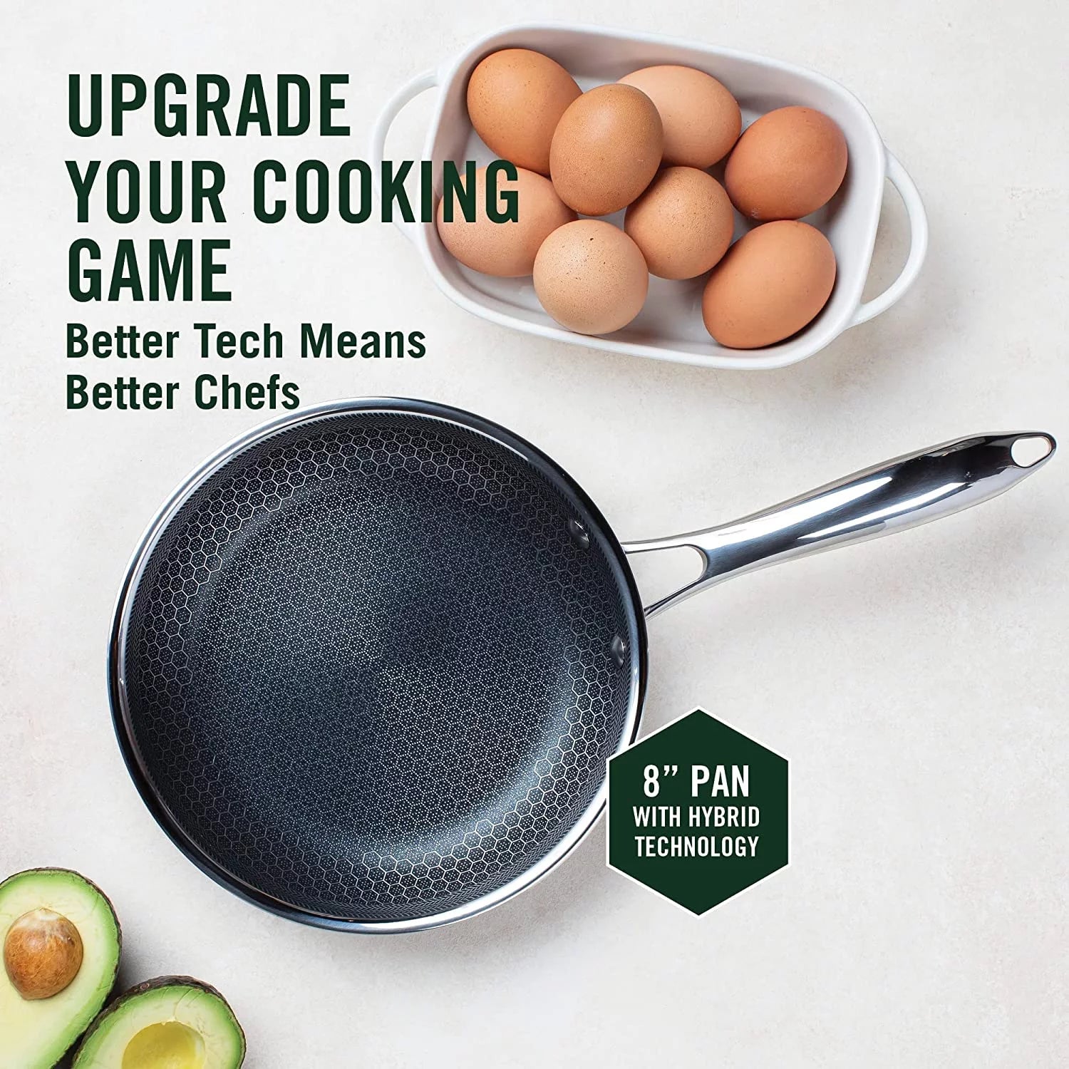 8 inch Hybrid Stainless Steel Nonstick Frying Pan R76689