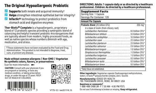 25 Billion CFU Probiotic Supplement, 120 Capsules T704