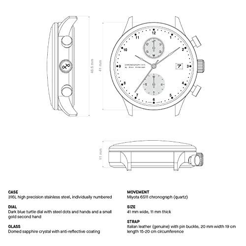Stainless Steel Analog Chronograph Watch S488