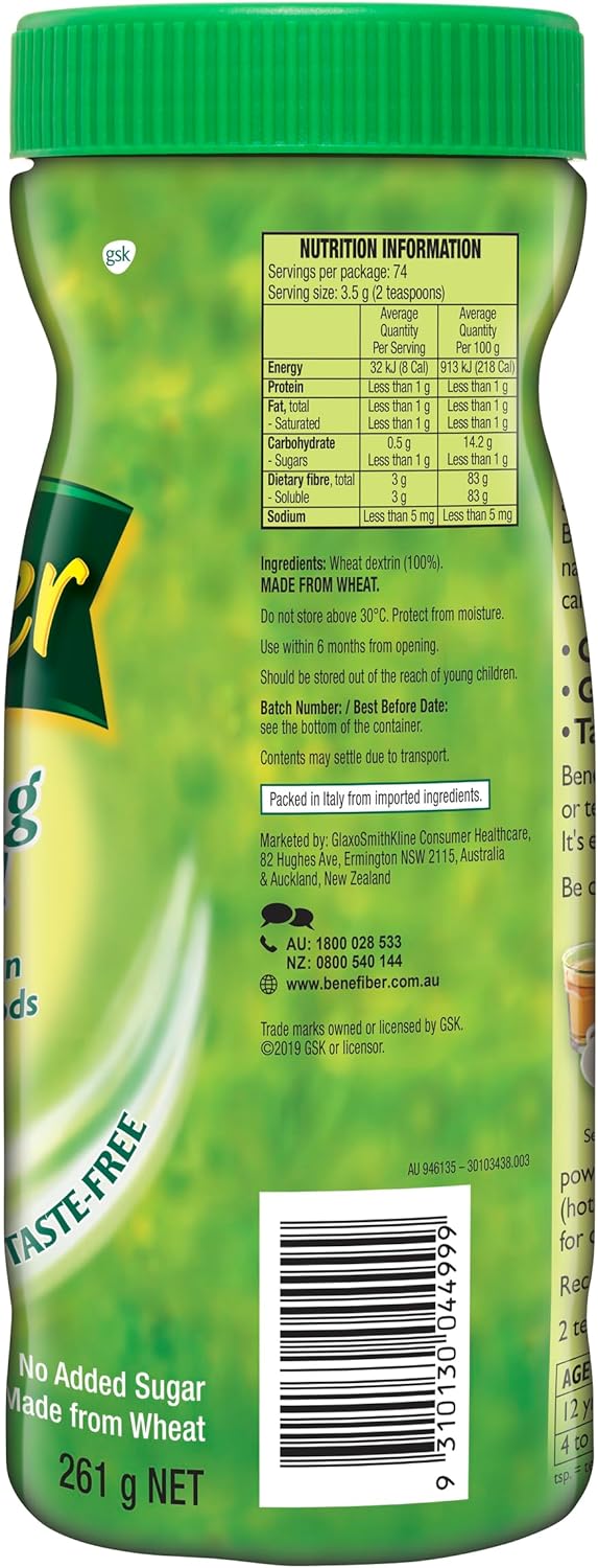 Taste-Free Sugar-Free Fiber Supplement Powder 74 Servings 261g X88569