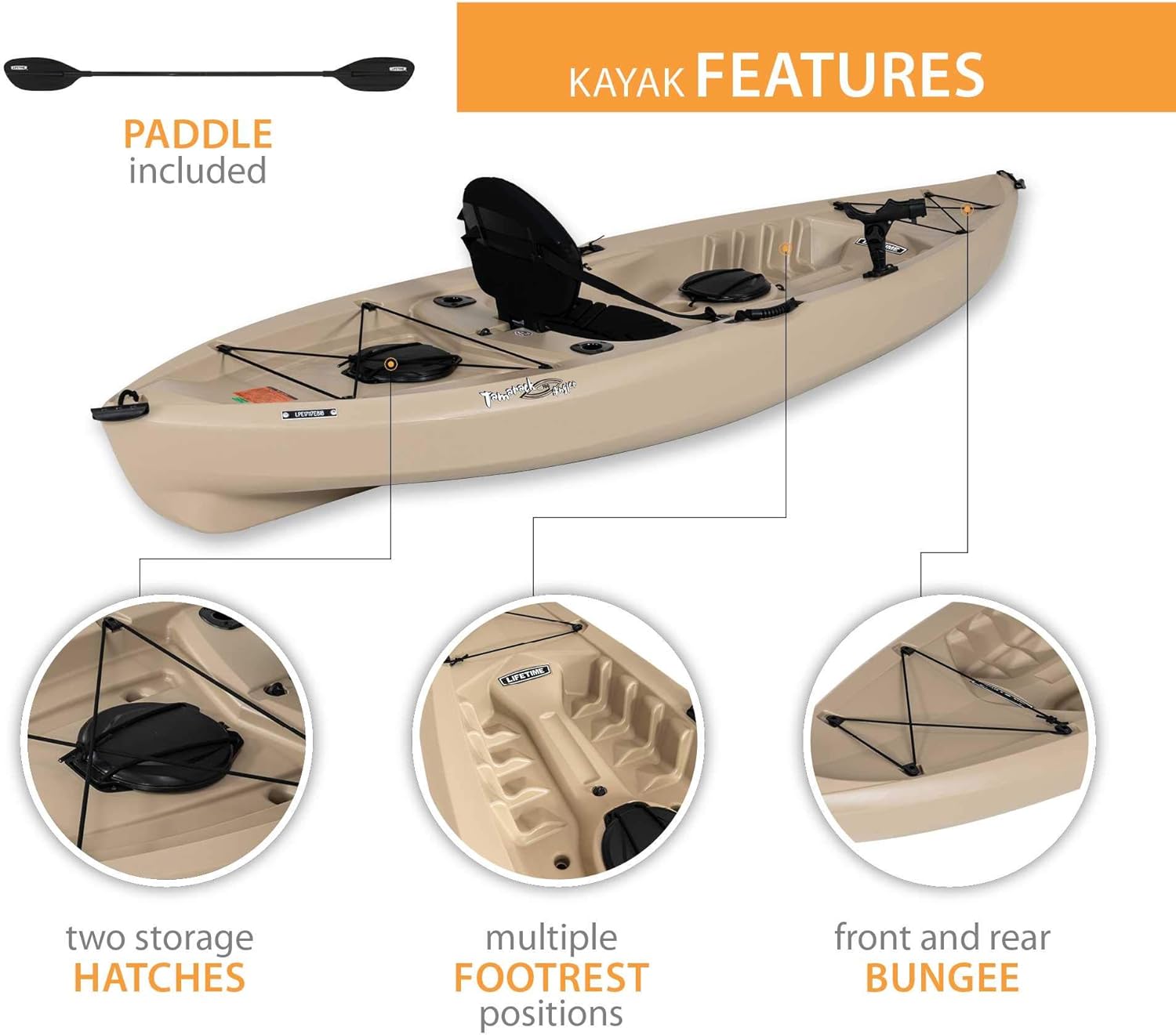 2 Pack Fishing Kayak with Paddles D80441