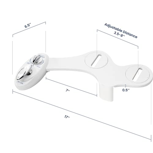 Self-Cleaning Dual Nozzle Non-Electric Bidet Attachment (Blue) J4332