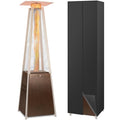 Bronze 48000 BTU Propane Patio Heater with Wheels and Cover X7707
