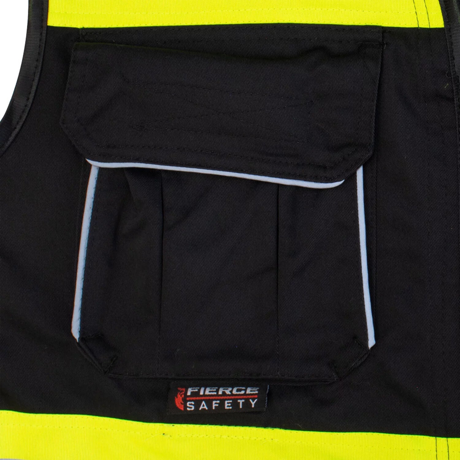 Black Surveyors Class 1 Vest with Tablet Pocket B919