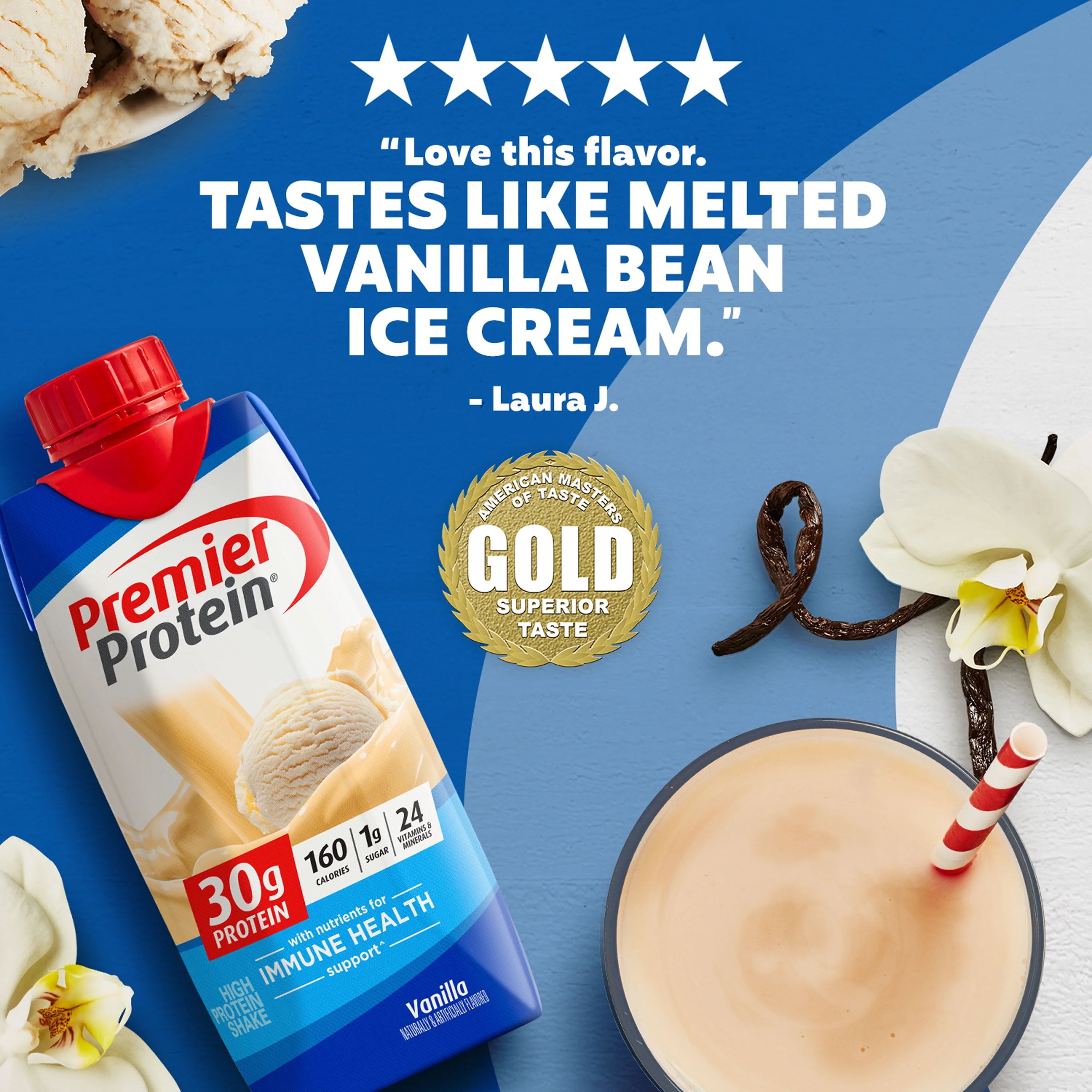 Café Latte 30g Protein 11 fl oz 12 Ct Protein Shake C7022