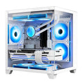 White AMD Ryzen 7 5700X RTX 4070 Super 12G 32GB DDR4 RAM 1TB M.2 PCIE SSD 1TB SATA SSD Windows 11 Pro 64-bit Desktop Computer B2871